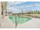 Relaxing screened-in pool with grab rail and peaceful backyard view at 13941 Talmage Loop, Hudson, FL 34667
