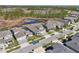 A beautiful aerial view of the neighborhood showcasing well-manicured lawns, serene ponds, and green spaces at 16407 Frehley Run, Land O Lakes, FL 34638