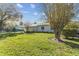 Well-maintained front yard with lush green grass, mature trees, and a charming house facade at 8704 Thornwood Ln, Tampa, FL 33615