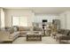 Open-concept living area with a seamless flow to the kitchen, perfect for entertaining and modern living at 9308 Cannon Beach Dr, Parrish, FL 34219