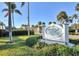 Boca Ciega Point community signage with lush landscaping at 1 Boca Ciega Point Blvd # 213, St Petersburg, FL 33708