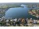 Wide aerial shot of a waterfront community with large body of water, showcasing the area's natural beauty at 1100 Cordova Ne Blvd, St Petersburg, FL 33704