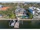 Waterfront home with boat dock, pool, and patio; part of a beautiful residential neighborhood on the water at 1100 Cordova Ne Blvd, St Petersburg, FL 33704