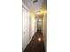 Hallway with wood floors and multiple closets for ample storage and organization at 130 Water Oak Way, Oldsmar, FL 34677