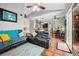 Open floor plan seamlessly connects the living room to the kitchen and dining areas at 13542 Summerwood Ct, Hudson, FL 34667