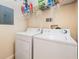 Efficient laundry room with modern washer and dryer, with storage at 2733 Via Cipriani # 814A, Clearwater, FL 33764