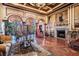 Grand lobby featuring marble floors, high ceilings, decorative columns, and a fireplace at 2733 Via Cipriani # 814A, Clearwater, FL 33764
