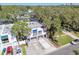 Aerial view of a modern home with balconies, offering a glimpse of stylish living and an inviting neighborhood at 3117 W Barcelona St # A, Tampa, FL 33629