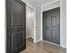 An entryway with a powder room and front door at 4727 Lindever Ln, Palmetto, FL 34221