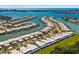 Aerial view of neighborhood featuring waterfront homes with docks and canals at 672 Boca Ciega Point N Blvd, St Petersburg, FL 33708