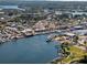 Stunning aerial view of waterfront and boat docks at 104 Anclote Rd # 104, Tarpon Springs, FL 34689