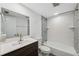 Modern bathroom featuring stylish tile accents and a sleek vanity with a contemporary sink at 13502 Palmwood Ln # 13502, Tampa, FL 33618