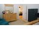 Bedroom with a bed, dresser, and a walk-in closet at 19432 Haskell Pl, Land O Lakes, FL 34638