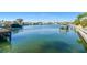 Beautiful waterfront view with boat docks on a sunny day at 3717 46Th S Ave # 7, St Petersburg, FL 33711