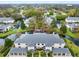 This aerial view showcases the property's landscaping and serene water features at 4524 Southampton Ct # 4524, Tampa, FL 33618