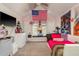 Bedroom with vaulted ceilings and a built in bench seat under the window at 476 Rebstock Blvd, Palm Harbor, FL 34683