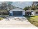 Charming single-story home featuring an attached garage and well-maintained front lawn at 8436 Cameo St, Spring Hill, FL 34608