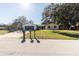 Home's exterior has garage and landscaped front lawn at 8436 Cameo St, Spring Hill, FL 34608