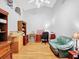 Bright office features hardwood floors, a ceiling fan, and ample natural light at 14 Seagrape Cir, Clearwater, FL 33759