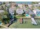 Aerial view of waterfront homes with pools and docks and boat access at 16103 4Th E St, Redington Beach, FL 33708