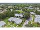 A neighborhood featuring mature trees and well-maintained landscaping offers a welcoming and attractive environment at 211 Somerset Cirle N, Dunedin, FL 34698