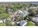 Aerial view of a home showing the backyard, patio and landscaping at 3607 S Hubert Ave, Tampa, FL 33629