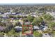 An aerial view showcasing the property's placement among the surrounding homes and lush greenery at 3607 S Hubert Ave, Tampa, FL 33629