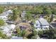 Aerial perspective of a cozy home featuring a landscaped backyard at 3607 S Hubert Ave, Tampa, FL 33629