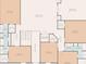 Upstairs floor plan featuring bedrooms, media room, and bathrooms at 3667 Arbor Chase Dr, Palm Harbor, FL 34683