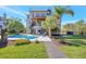 Backyard featuring a luxurious pool and inviting outdoor space at 4707 Troydale Rd, Tampa, FL 33615