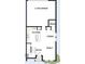 First floor layout featuring kitchen, dining, Gathering, and entry to the home at 7213 Sutton Ln, Sarasota, FL 34240