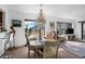 Bright dining room with a view and chandelier at 808 Bahia Del Sol Dr # 14, Ruskin, FL 33570