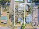 Aerial view of the property showcasing the home's layout and surrounding neighborhood at 1800 27Th N Ave, St Petersburg, FL 33713