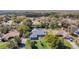 Aerial view of the property showcases the home's setting among trees and nearby homes at 5253 Sandra Dr, Weeki Wachee, FL 34607