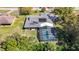Aerial view of the property showcases the home's pool at 5253 Sandra Dr, Weeki Wachee, FL 34607