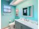 Charming bathroom with updated vanity, quartz countertop, and modern fixtures at 5253 Sandra Dr, Weeki Wachee, FL 34607