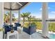 Inviting balcony featuring comfortable seating, clear views and manicured landscaping at 866 S Davis Blvd, Tampa, FL 33606
