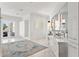 Luxurious bathroom with double vanity, sleek cabinets, and access to the outdoor staircase at 866 S Davis Blvd, Tampa, FL 33606