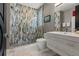 Bathroom featuring a glass-enclosed shower and modern vanity at 866 S Davis Blvd, Tampa, FL 33606