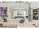 Open-concept living room showcasing a pool table, stylish decor, and comfortable seating at 866 S Davis Blvd, Tampa, FL 33606