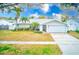 Charming single-story home with a well-maintained lawn, lush landscaping, and a two-car garage at 10855 119Th N St, Seminole, FL 33778