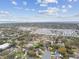 Wide aerial view of the city and surrounding areas, showing the extensive urban and suburban development at 1508 Cascade Ct, Dunedin, FL 34698