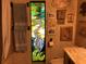 Bathroom featuring custom stained glass window, adding an elegant, artistic touch at 16921 Crawley Rd, Odessa, FL 33556