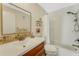 Well-lit bathroom with tiled backsplash, white sink, and a shower-tub combination at 210 Fernwood Cir # 210, Seminole, FL 33777