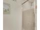 Modern bathroom with a shower featuring a stylish glass door and sleek design at 210 Fernwood Cir # 210, Seminole, FL 33777