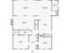 Detailed first-floor plan displaying the layout and dimensions of the living spaces at 22819 Southshore Dr, Land O Lakes, FL 34639