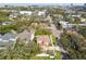 An aerial view of a charming home nestled among lush trees in a vibrant neighborhood at 3900 W Platt St, Tampa, FL 33609