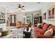 Inviting living room featuring a comfortable sofa, a cozy seating area, and abundant natural light at 3900 W Platt St, Tampa, FL 33609