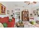 Comfortable living room featuring stylish furnishings and a seamless transition to the dining area at 3900 W Platt St, Tampa, FL 33609