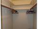 Interior view of an empty closet featuring shelving and hanging storage at 5660 80Th N St # A205, St Petersburg, FL 33709